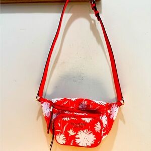 Kate Spade large crossbody or fanny pack orange and white